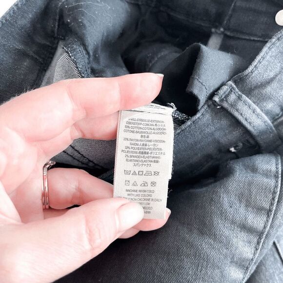 Free People Womens Casual Coated Denim Jeans Skinny Mid Rise Black Size 28 - Picture 6 of 10